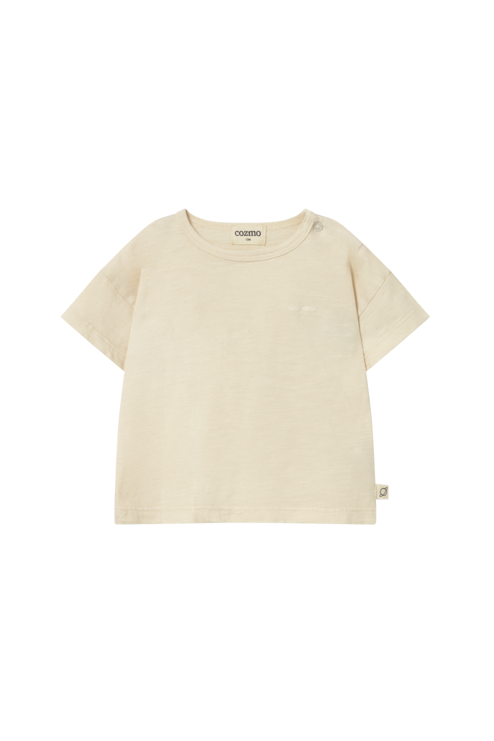 tee s/s mini logo with shoulder snap - neon