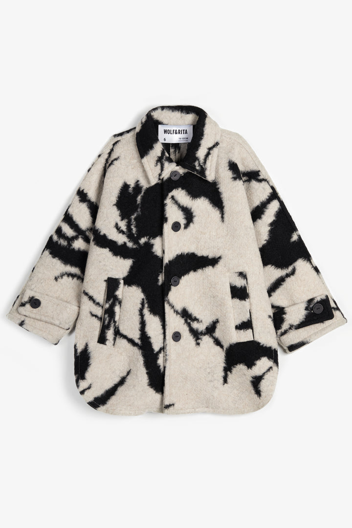 coat tinte button up oversized with collar - tinte