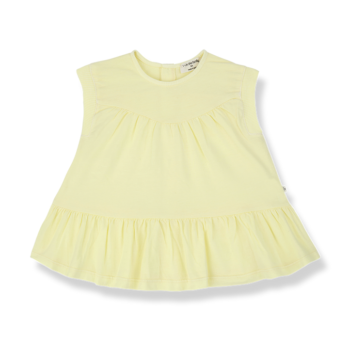 dress tiered flowy jumper - lemon