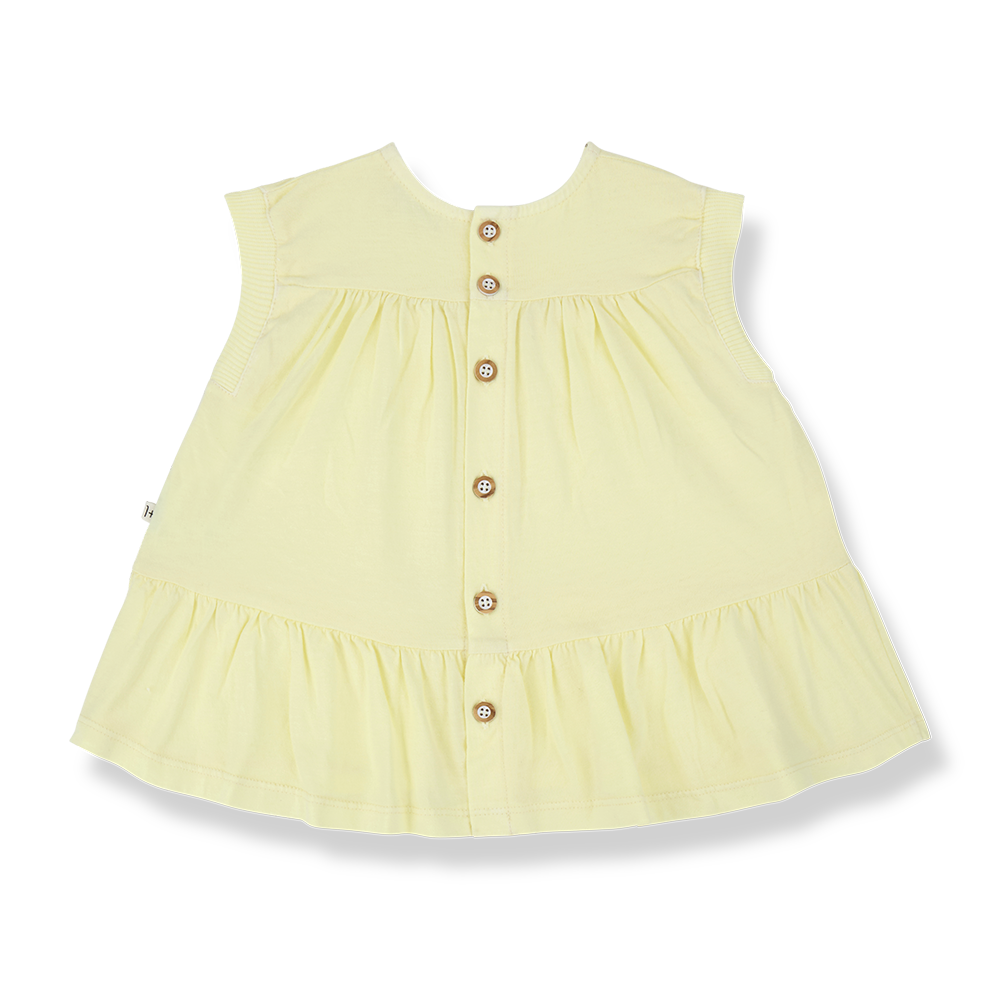 dress tiered flowy jumper - lemon