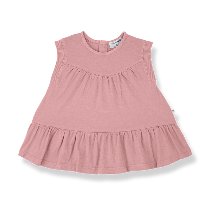 dress tiered flowy jumper - strawberry