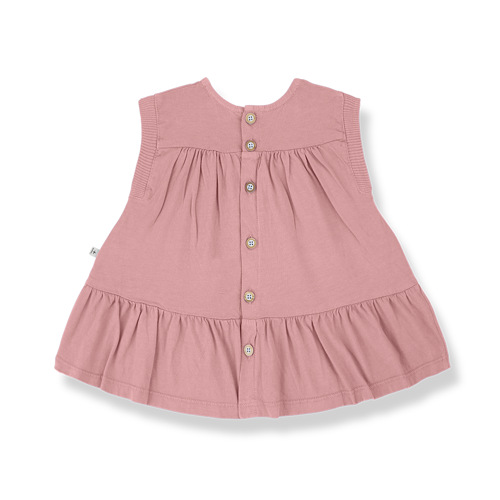 dress tiered flowy jumper - strawberry