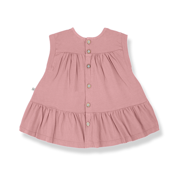 dress tiered flowy jumper - strawberry