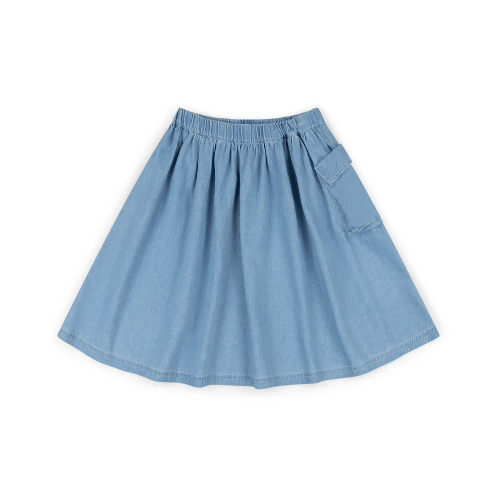 skirt denim tencil - chambray