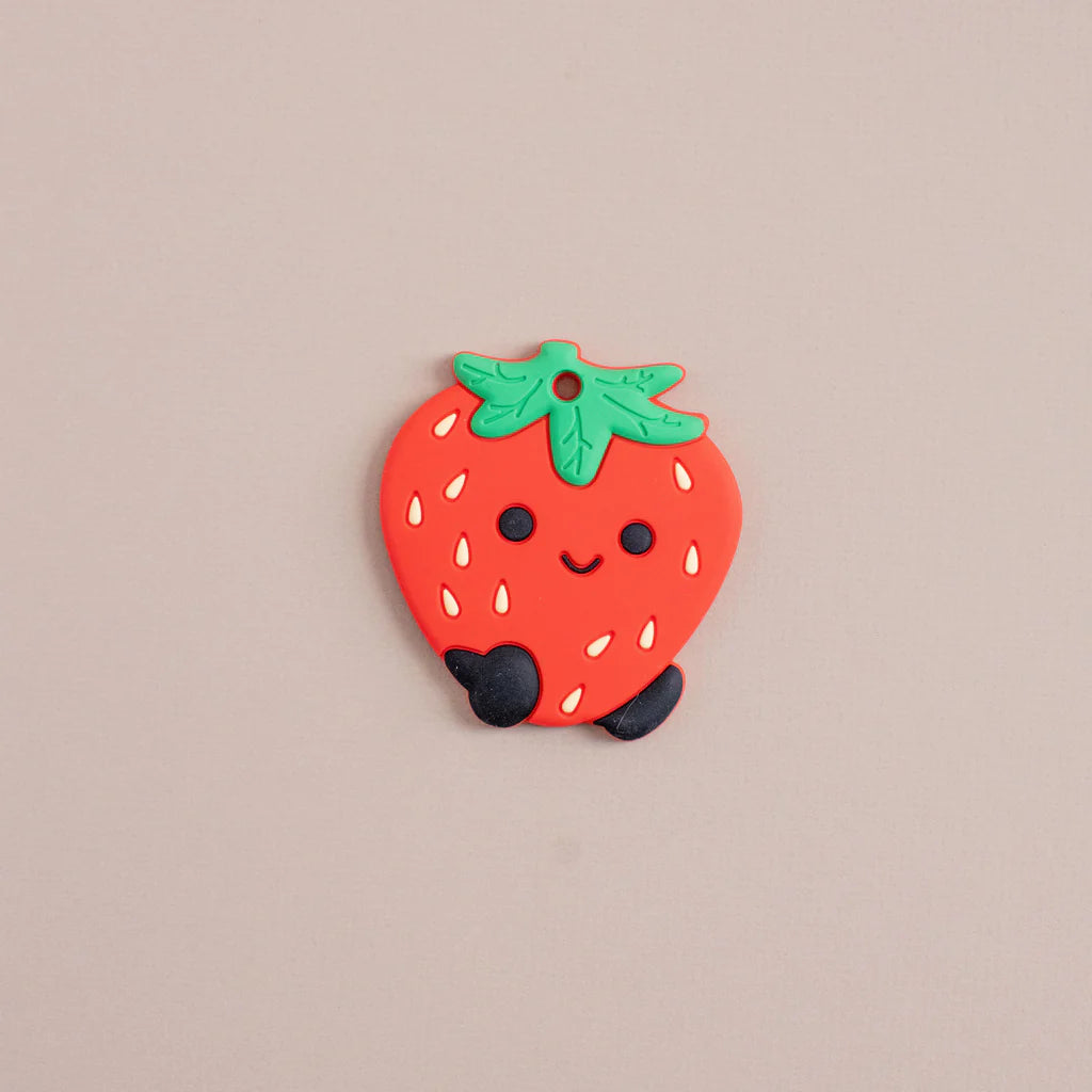 toy teether strawberry silicone - strawberry-01