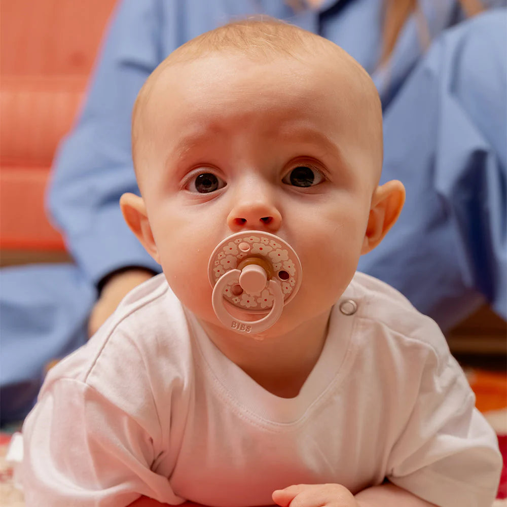 pacifier studio jasmine round rubber latex 2pk - blush mix