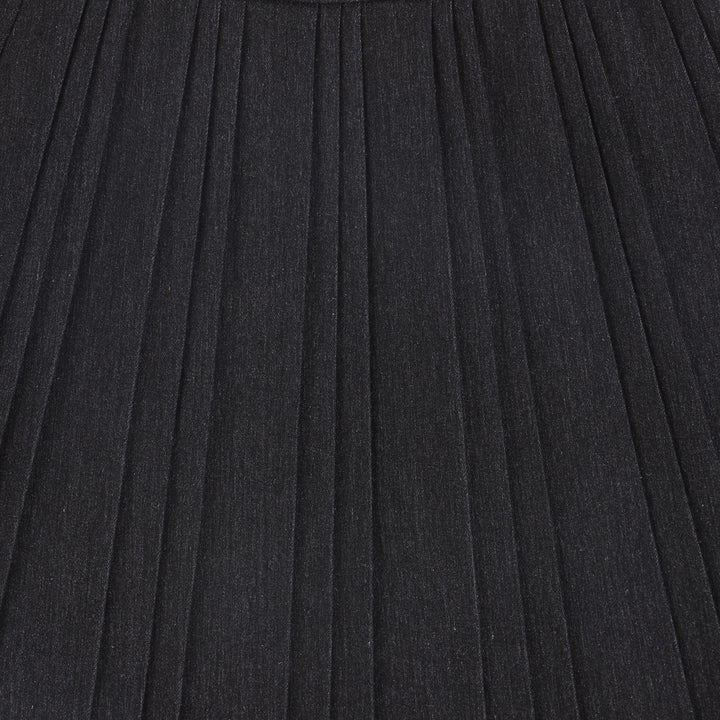 skirt pleated - black denim