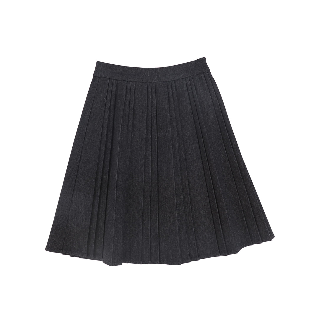 skirt pleated - black denim