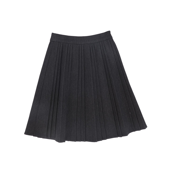 skirt pleated - black denim