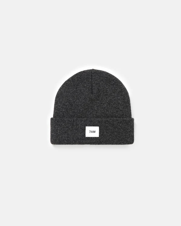 hat beanie heather - black