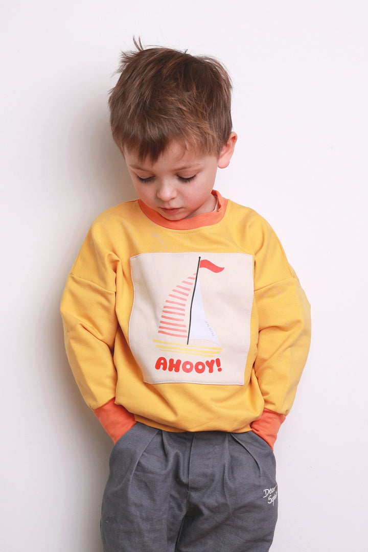 top l/s ahoy sailboat sweatshirt - boat