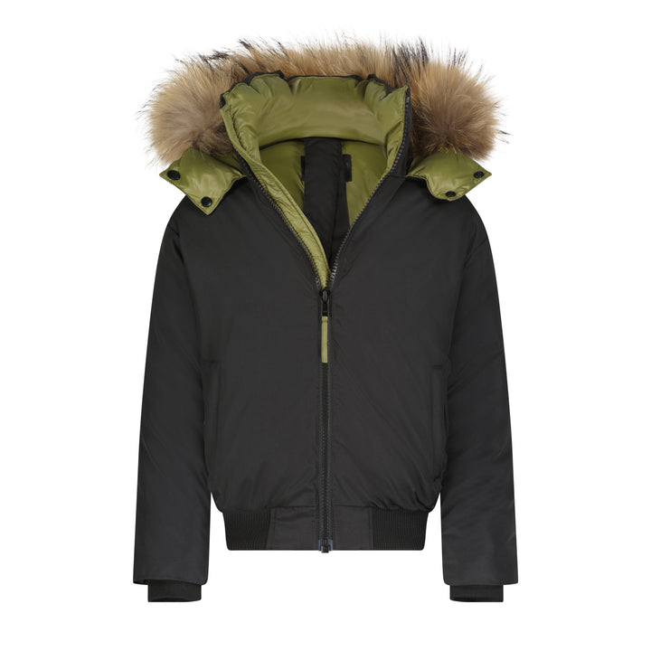 coat green lining puffer matte - natural