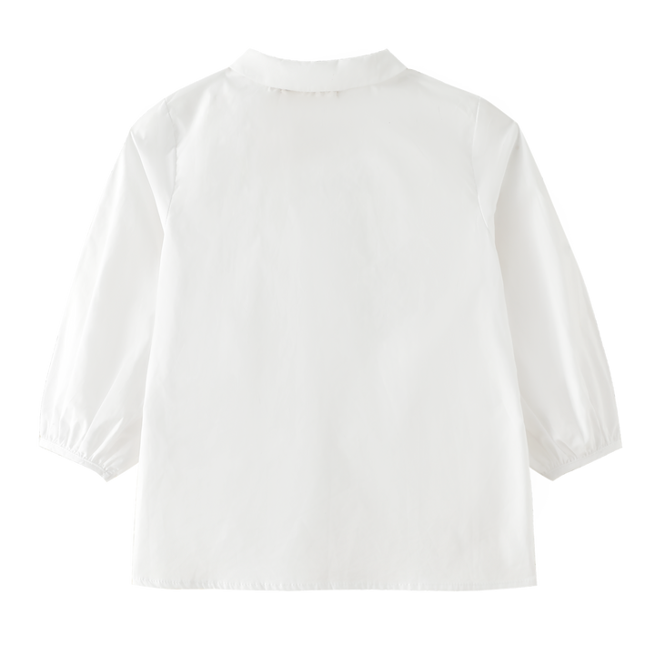 shirt l/s cotton with embroidery - gold embroidery