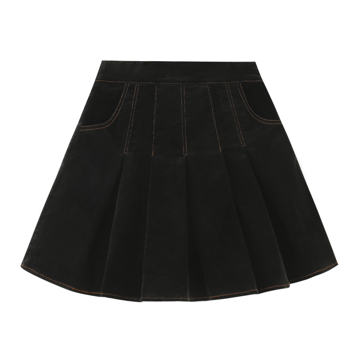 skirt panelled with pockets - navy
