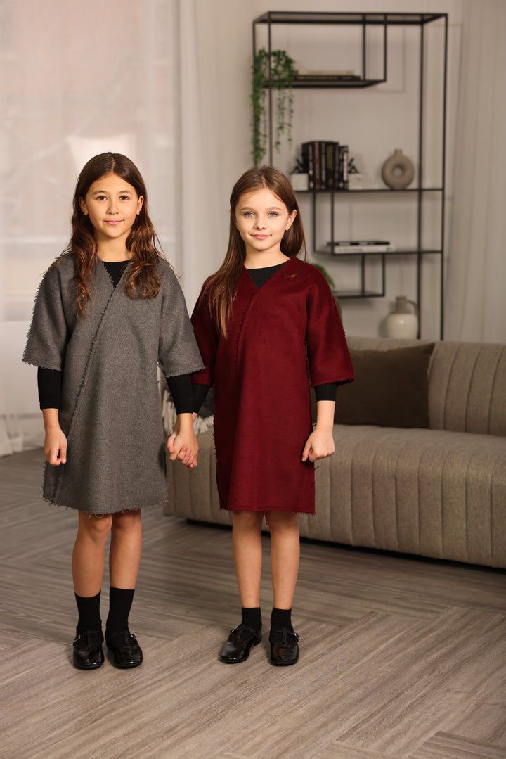 dress wool wrap style - grey