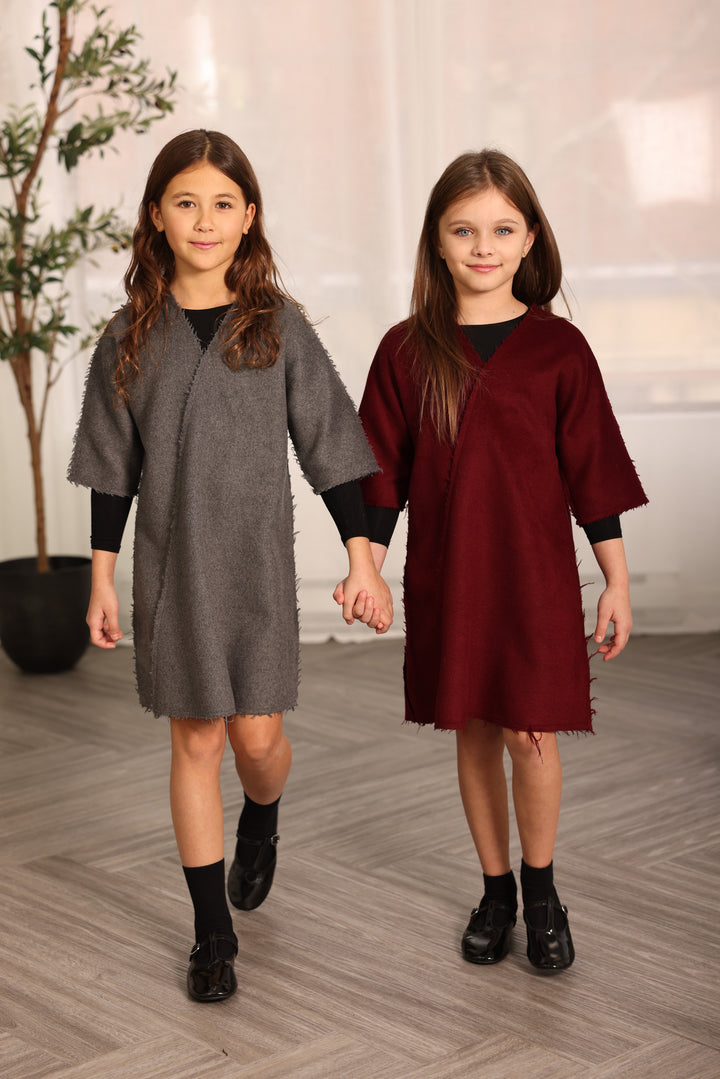 dress wool wrap style - grey