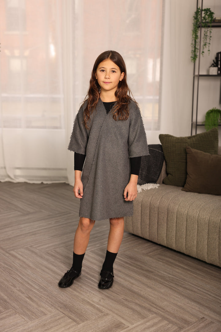 dress wool wrap style - grey
