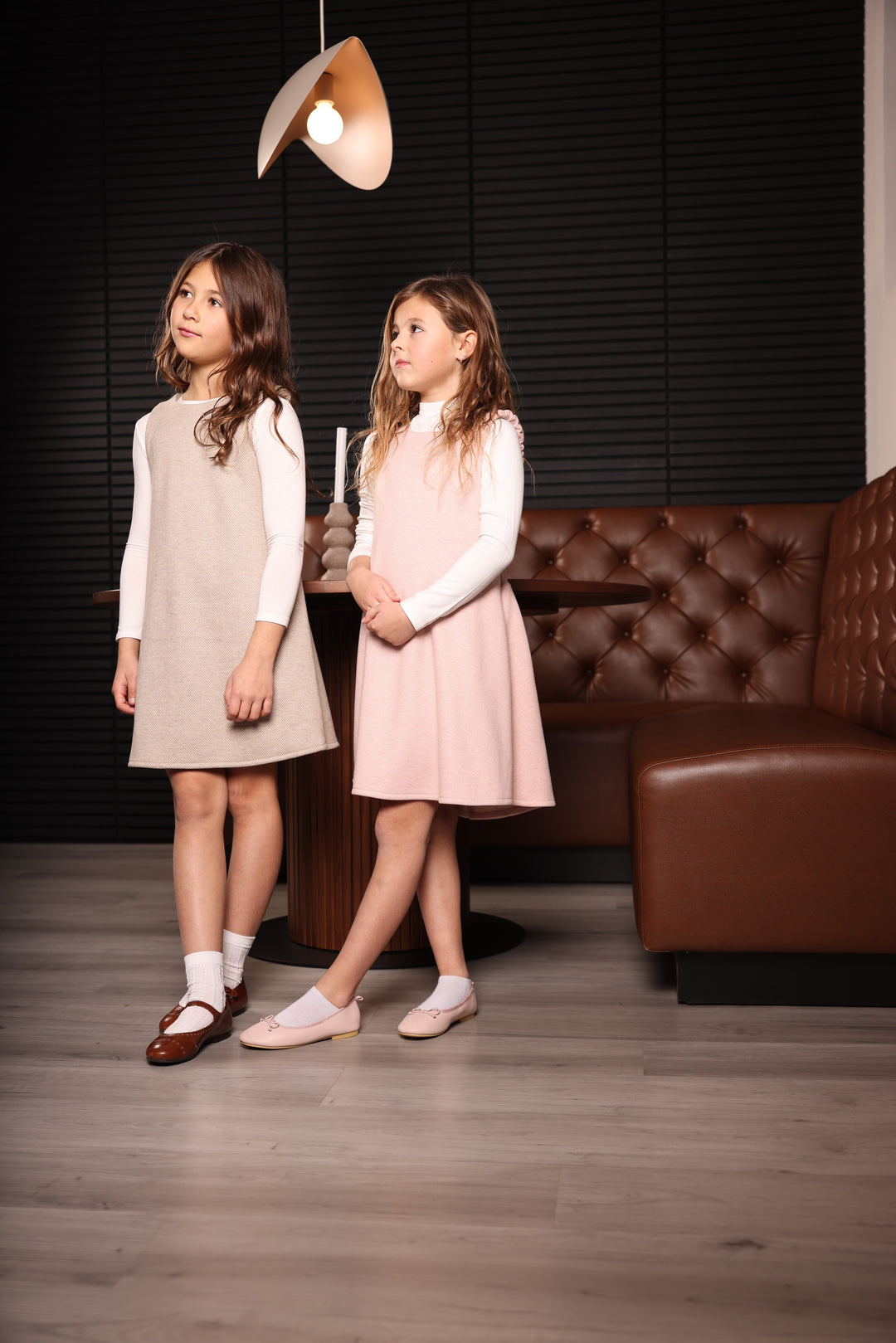 dress herringbone swing jumper - beige