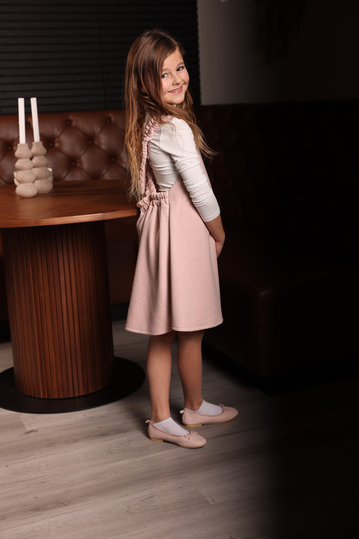 dress herringbone swing jumper - pink