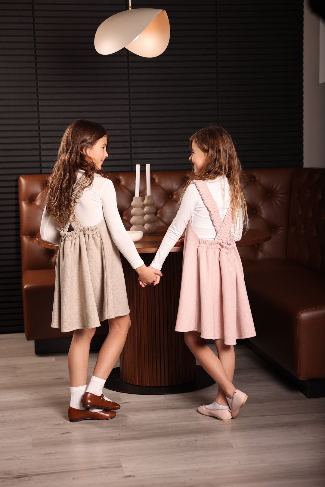 dress herringbone swing jumper - beige