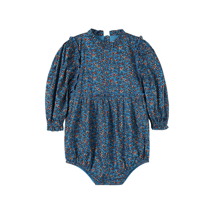 one piece floral bubble - blue