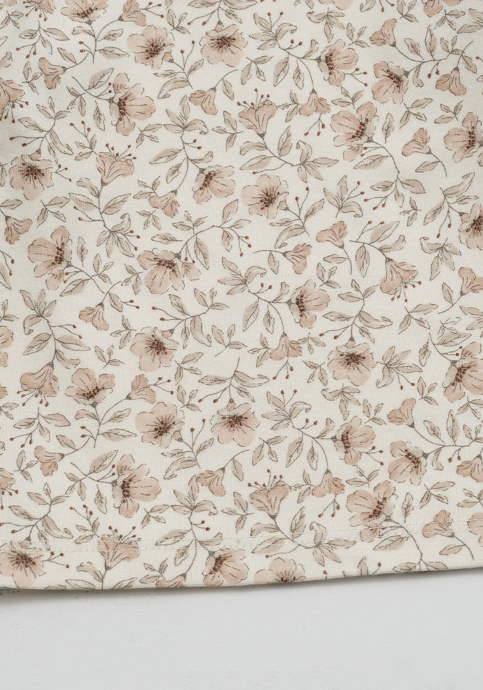 pajamas floral print top and leggings - vintage pink