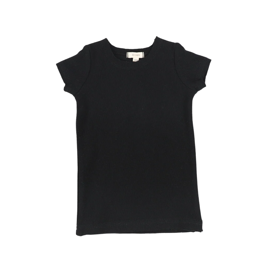 tee s/s ribbed  - black