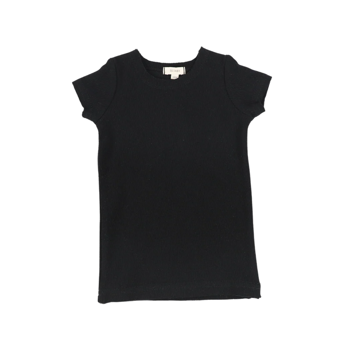 tee s/s ribbed  - black