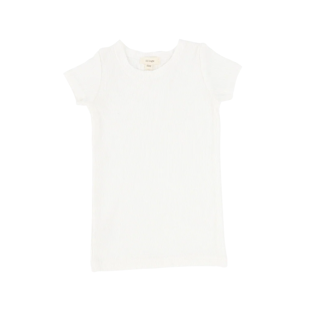 tee s/s ribbed  - winter white