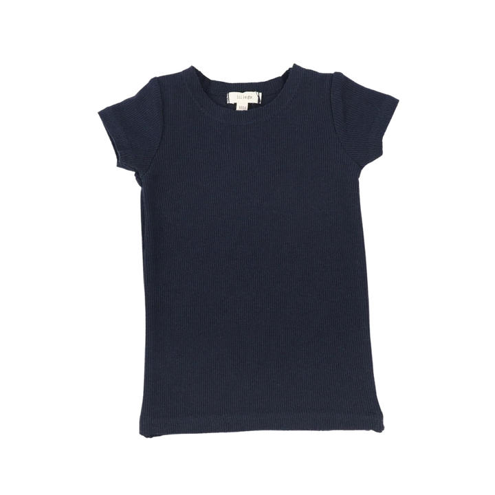 tee s/s ribbed  - navy