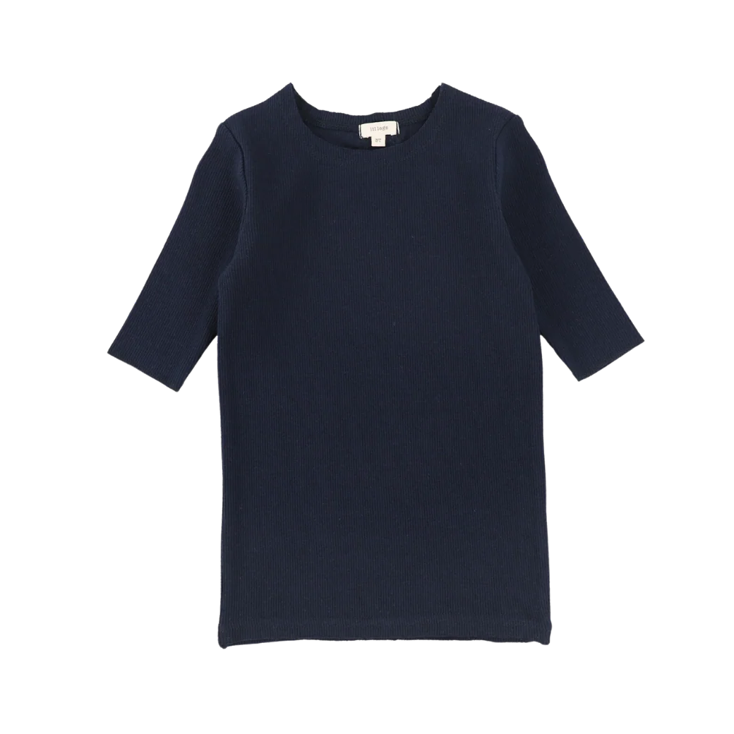 tee 3/4 ribbed - navy