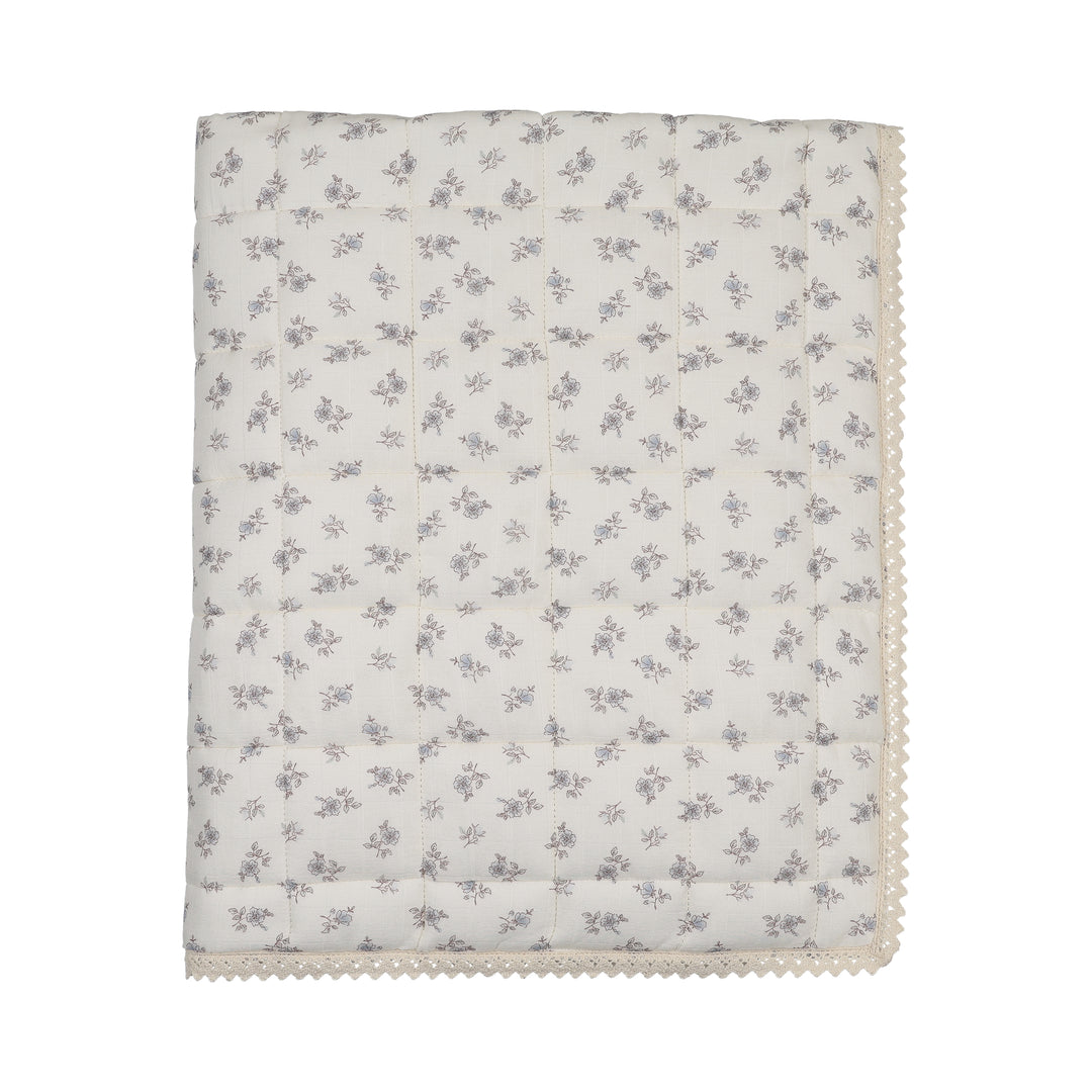 blanket quilted blossom toddler size - powder