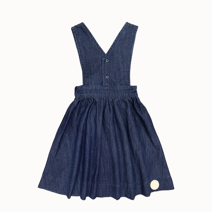 dress denim button jumper - blue denim