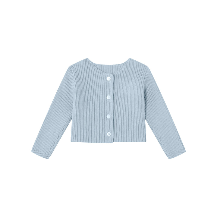 set knit footie embossed emblem with cardigan bonnet and blanket - blue