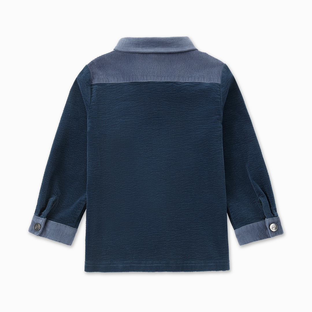 shirt l/s heavy corduroy two tone - blue