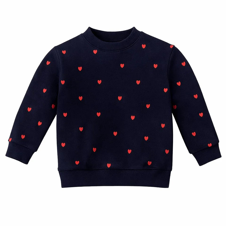top l/s star printed sweatshirt - red hearts
