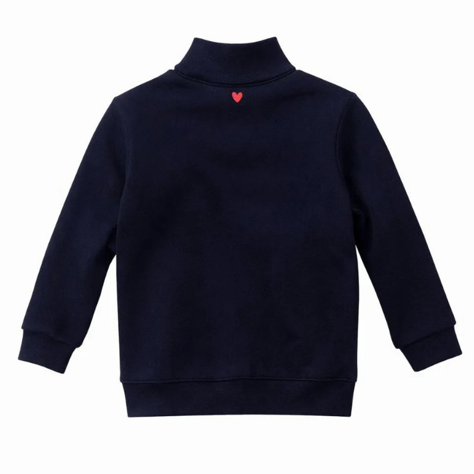 top l/s embroidered turtleneck - red heart