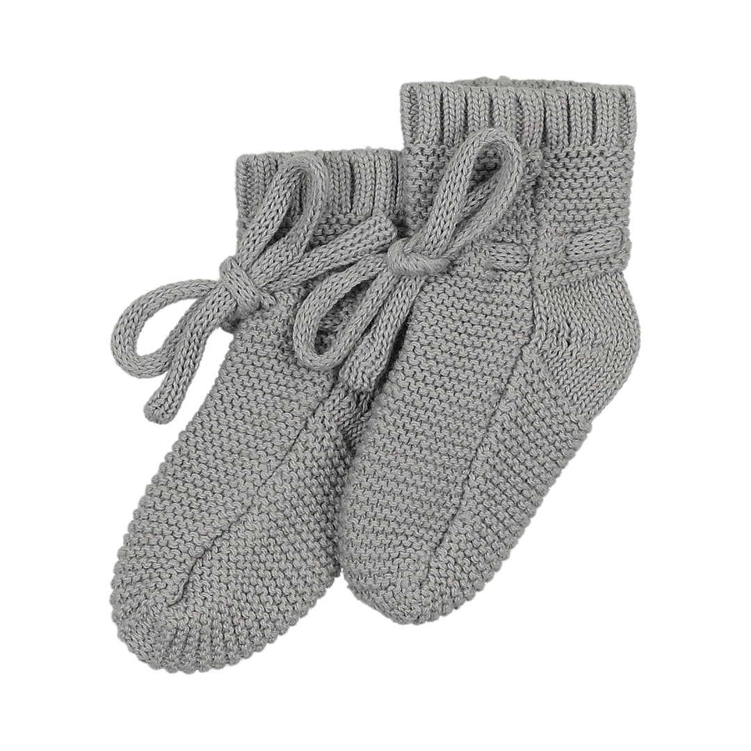 shoes knit booties - powder