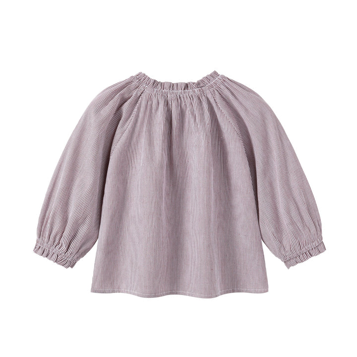 shirt l/s pinstriped cherry - brown