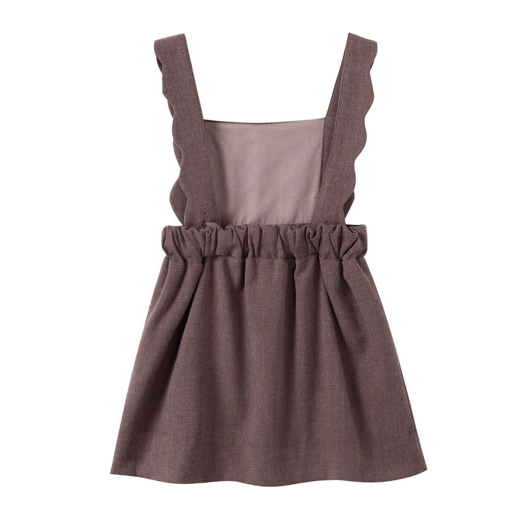 dress scalloped wool jumper - brown