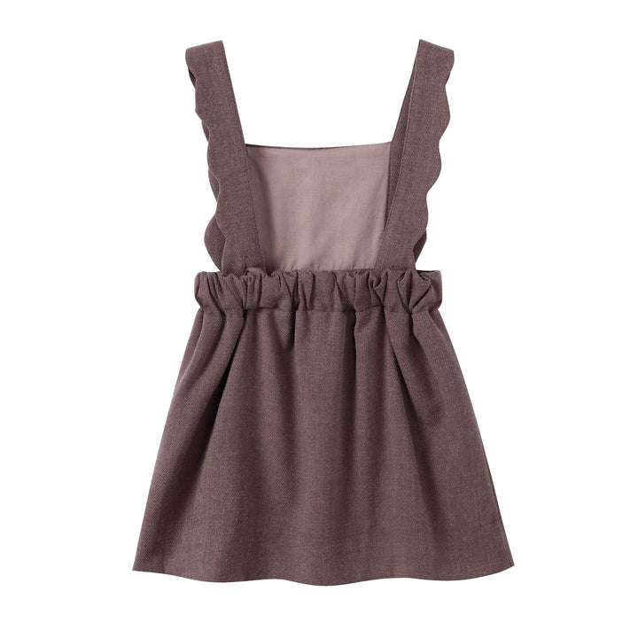 dress scalloped wool jumper - brown