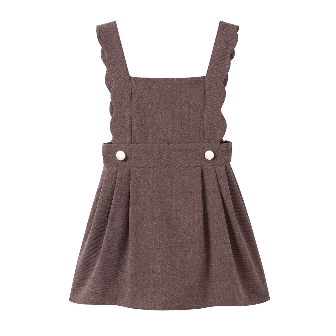 dress scalloped wool jumper - brown