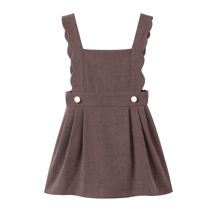 dress scalloped wool jumper - brown