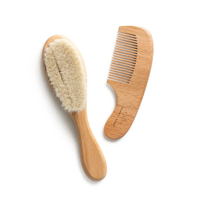 brush and comb set - wood