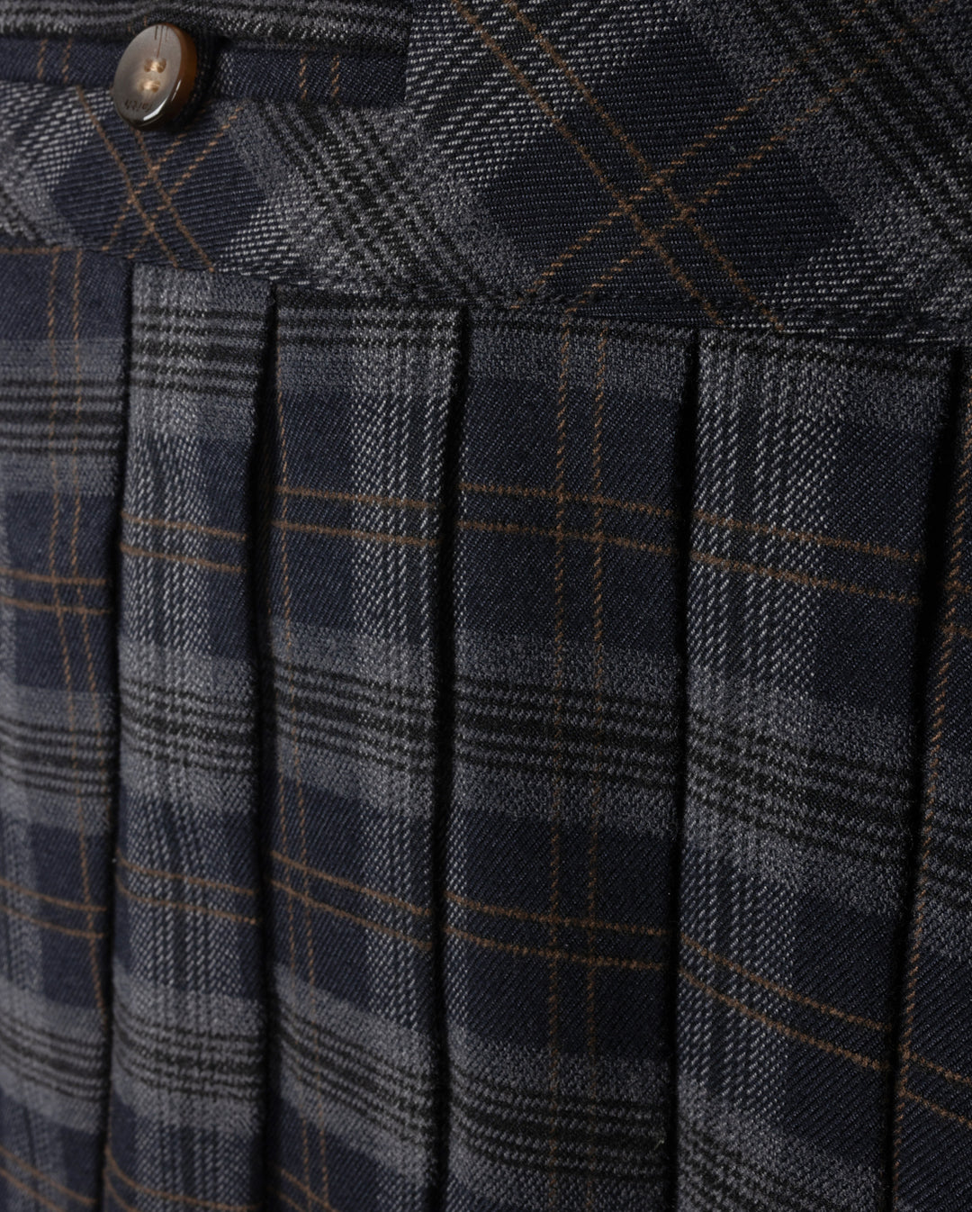 skirt plaid pleated - navy