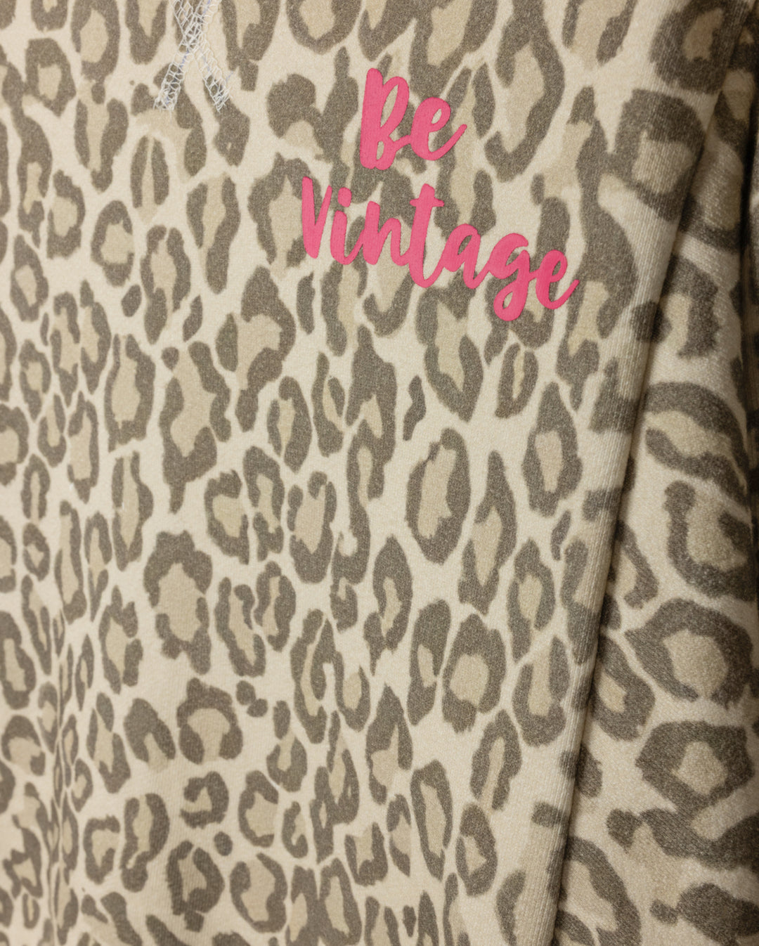 top l/s leopard print sweatshirt - multi