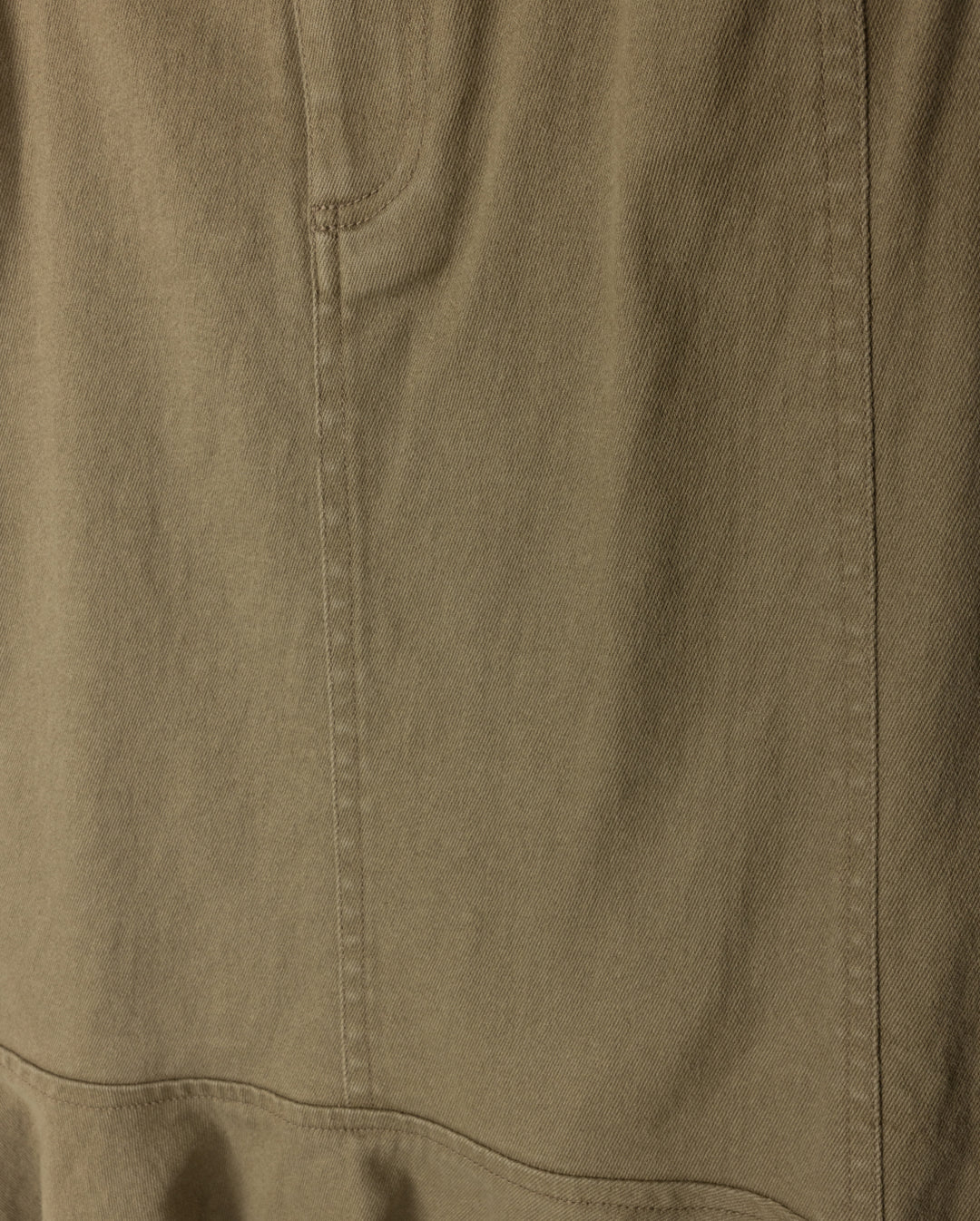 skirt midi ruffled hem denim - tan