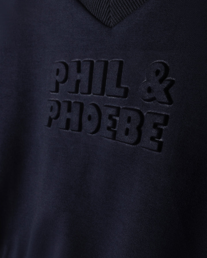 vest scuba with embossed logo - navy