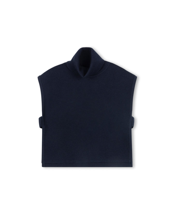 vest turtleneck knit - navy