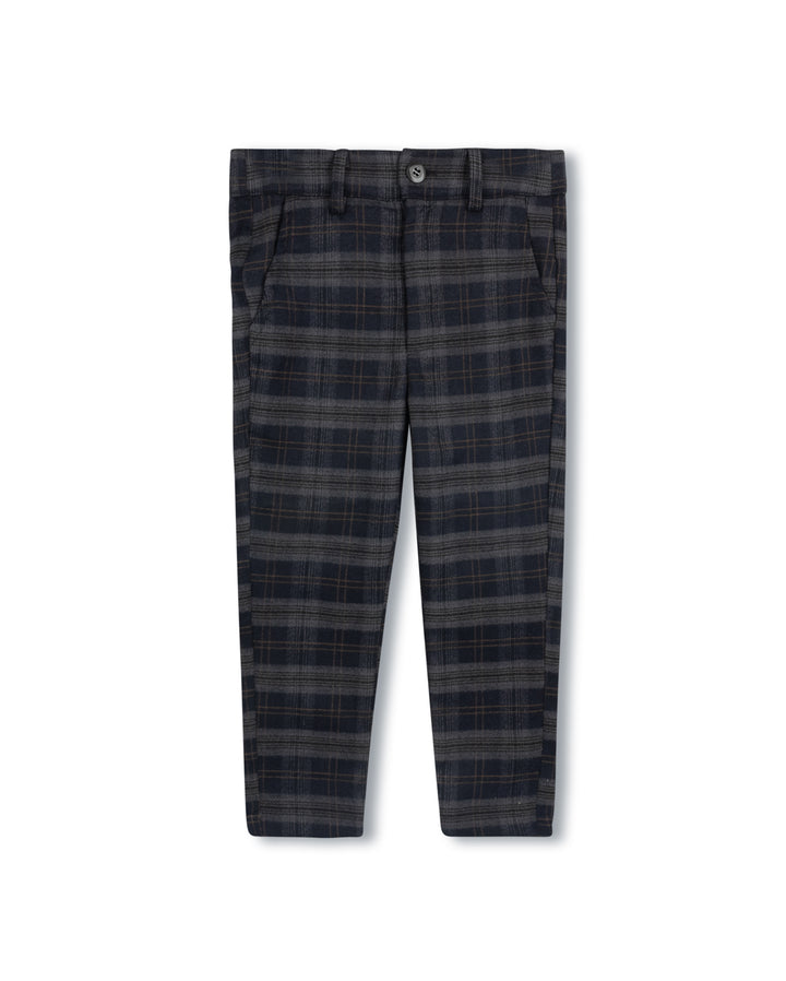 pants plaid - navy